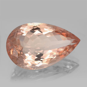 Morganite naturale rosa da 14,87 ct, taglio a pera, VVS