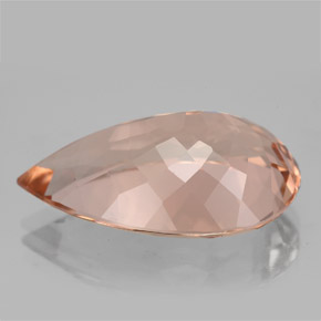 Morganite naturale rosa da 14,87 ct, taglio a pera, VVS