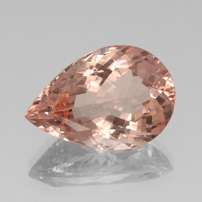 Morganite naturale rosa da 18,29 ct, taglio a pera, VS
