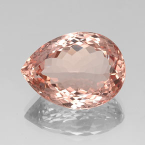 Morganite naturale rosa da 17,78 ct, taglio a pera, VVS