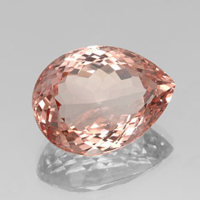 Morganite naturale rosa da 17,78 ct, taglio a pera, VVS
