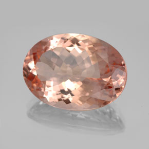 Morganite naturale rosa da 10,92 ct, taglio ovale, VVS