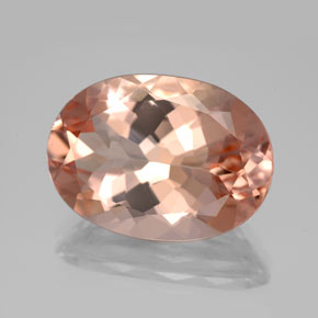 Morganite naturale rosa da 10,55 ct, taglio ovale, VVS