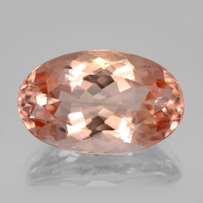 Morganite Color salmone naturale da 13.26 ct, Taglio ovale, VVS-VS