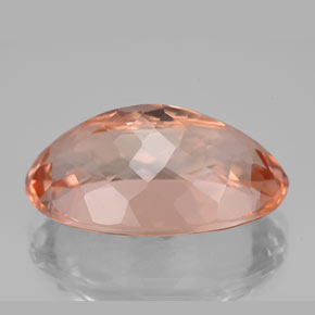 Morganite Color salmone naturale da 13.26 ct, Taglio ovale, VVS-VS