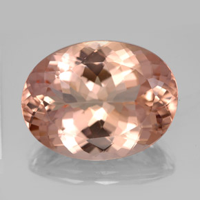 Morganite Color salmone naturale da 15.68 ct, Taglio ovale, VVS-VS