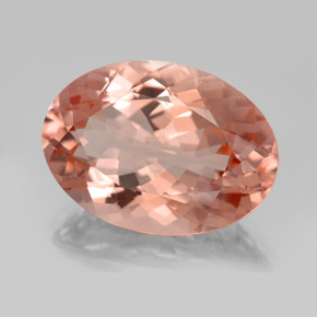 Morganite naturale rosa da 15,30 ct, taglio ovale, VVS
