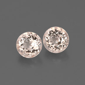 Morganite naturale rosa da  ct, taglio rotondo, VVS-VS