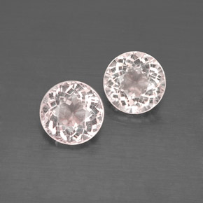 Morganite naturale rosa da  ct, taglio rotondo, VVS-VS