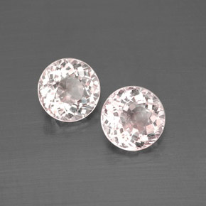 Morganite naturale rosa da  ct, taglio rotondo, VVS-VS