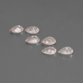 Morganite naturale rosa da  ct, taglio a pera, VVS-VS