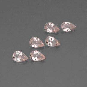 Gemme di Morganite Rosa chiaro naturale da  ct, Forma a pera, VS