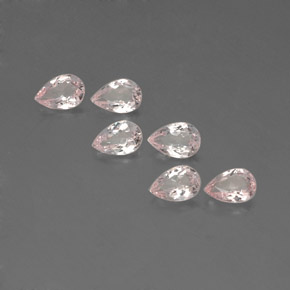 Morganite naturale rosa da  ct, taglio a pera, VVS-VS