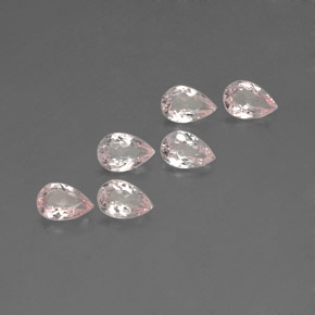 Morganite naturale rosa da  ct, taglio a pera, VVS-VS