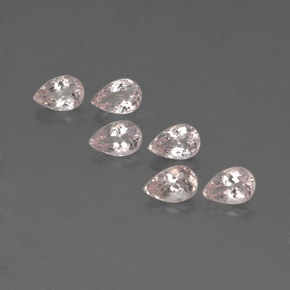 Morganite naturale rosa da  ct, taglio a pera, VVS-VS