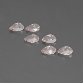 Morganite naturale rosa da  ct, taglio a pera, VVS-VS