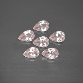 Morganite naturale rosa da  ct, taglio a pera, VVS-VS