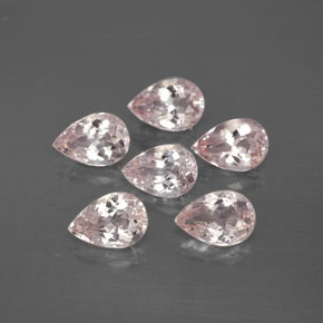 Morganite naturale rosa da  ct, taglio a pera, VS