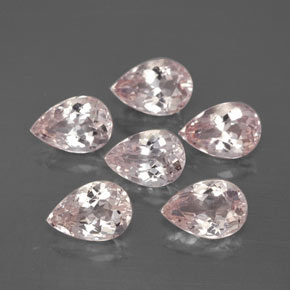 Morganite naturale rosa da  ct, taglio a pera, VS