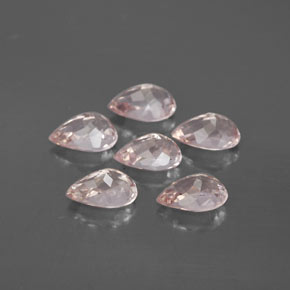 Morganite naturale rosa da  ct, taglio a pera, VS