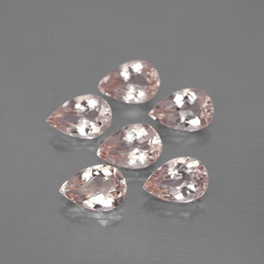 Morganite naturale rosa da  ct, taglio a pera, VVS-VS