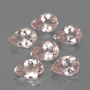 Morganite naturale rosa da  ct, taglio a pera, VVS-VS