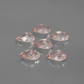 Morganite naturale rosa da  ct, taglio a pera, VVS-VS