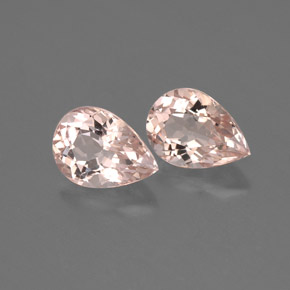 Morganite naturale rosa da  ct, taglio a pera, VVS-VS