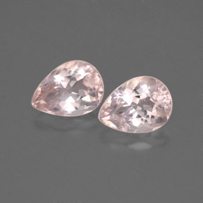 Gemme di Morganite Rosa chiaro naturale da  ct, Forma a pera, VS