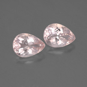 Gemme di Morganite Rosa chiaro naturale da  ct, Forma a pera, VS