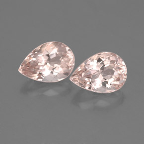 Morganite naturale rosa da  ct, taglio a pera, VVS-VS