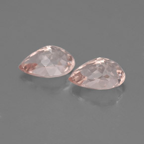 Morganite naturale rosa da  ct, taglio a pera, VVS-VS