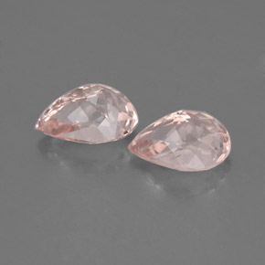 Gemme di Morganite Rosa salmone naturale da  ct, Forma a pera, VS
