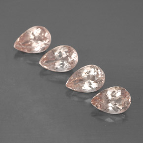 Morganite naturale rosa da  ct, taglio a pera, VS