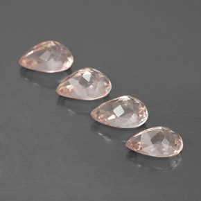Morganite naturale rosa da  ct, taglio a pera, VS