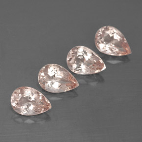 Morganite naturale rosa da  ct, taglio a pera, VVS-VS