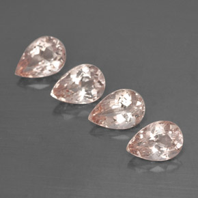 Morganite naturale rosa da  ct, taglio a pera, VVS-VS