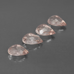 Morganite naturale rosa da  ct, taglio a pera, VVS-VS