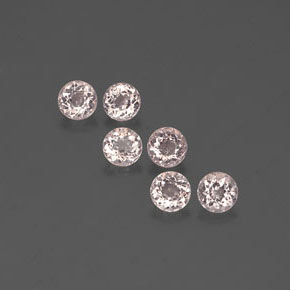 Morganite naturale rosa da  ct, taglio rotondo, VVS-VS
