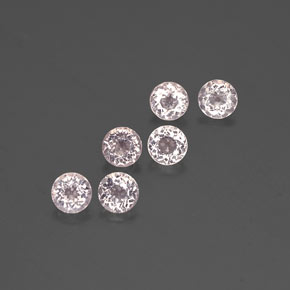 Morganite naturale rosa da 2,17 ct, taglio rotondo, VS