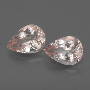 Morganite naturale rosa da  ct, taglio a pera, VVS-VS