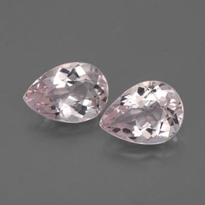 Morganite naturale rosa da  ct, taglio a pera, VS