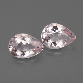 Morganite naturale rosa da  ct, taglio a pera, VS