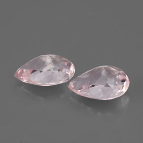 Morganite naturale rosa da  ct, taglio a pera, VS
