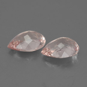 Gemme di Morganite Rosa salmone naturale da  ct, Forma a pera, VVS-VS