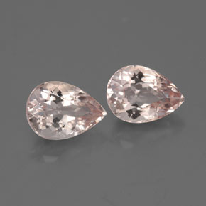 Gemme di Morganite Rosa salmone naturale da  ct, Forma a pera, VVS-VS