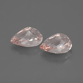 Gemme di Morganite Rosa salmone naturale da  ct, Forma a pera, VVS-VS