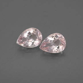 Morganite naturale rosa da  ct, taglio a pera, VVS
