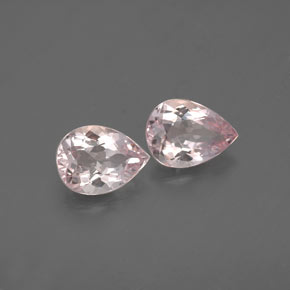 Morganite naturale rosa da  ct, taglio a pera, VVS