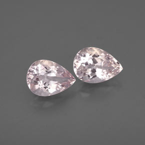Gemme di Morganite Rosa chiaro naturale da  ct, Forma a pera, VVS